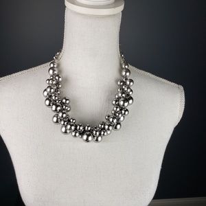 Ann Taylor silver beaded necklace